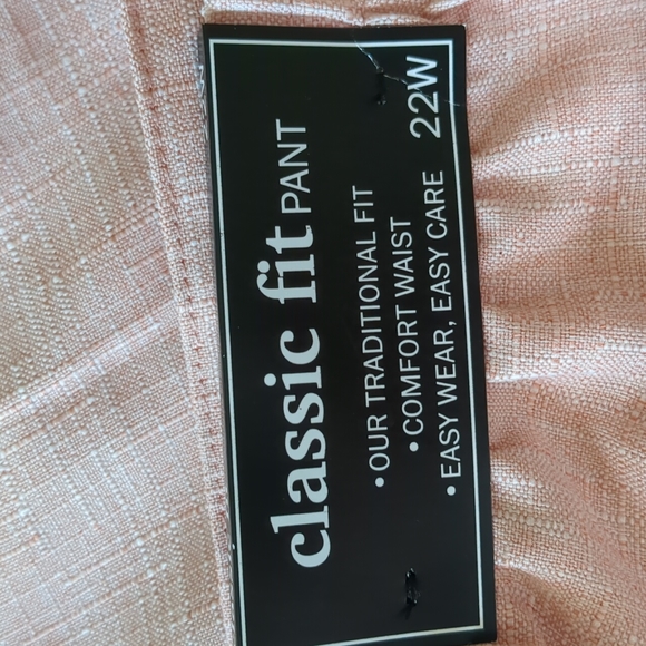NWT Alfred Dunner Apricot Pink Classic Fit Pants size 22W - Picture 3 of 9